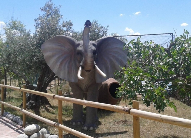 Elefante decoracion del parque